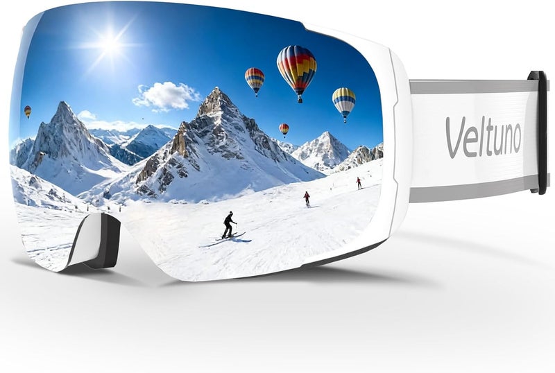 Veltuno Ski Goggles for Men Women Adult & Youth, OTG Snowboard Goggles Anti Fog, Snow Goggles UV Protection Wide Vision - Image 1
